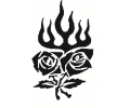  Bloemen & Planten (8 x 10 cm) tattoo voorbeeld Roos tribal sjab